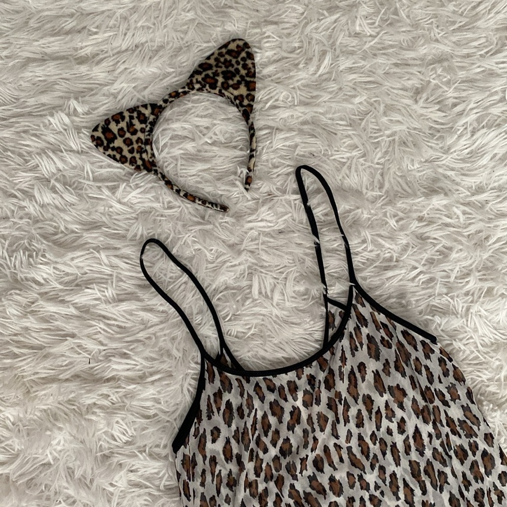 Victoria’s Secret vintage 90’s cheetah print mesh slip
